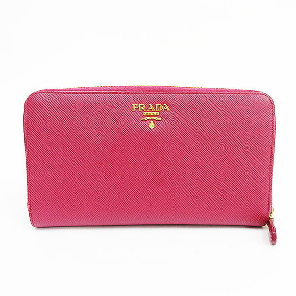 PRADA Long Wallet Pink Saffiano - Picture 1 of 9